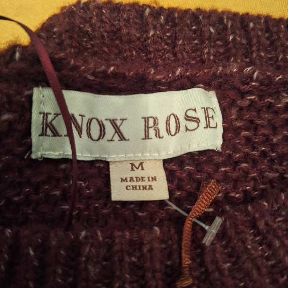 NWT Women's Cable Knit Pullover Sweater Plum Or Burgandy M - Picture 14 of 16